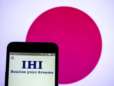 Bu fotoğraf illüstrasyon bir Ihi Corporation logosu displaye görüldü