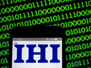 Bu fotoğraf illüstrasyon bir Ihi Corporation logosu displaye görüldü
