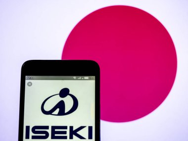 Bu fotoğraf illüstrasyon bir Iseki & Co, Ltd logosu ekran görüldü
