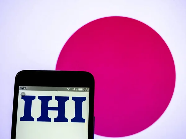 In questa foto illustrazione un logo IHI Corporation visto displaye — Foto Stock