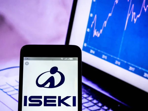 In questa foto illustrazione un Iseki & Co., Ltd. logo visto display — Foto Stock