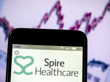 Bu fotoğraf illüstrasyon bir Spire Healthcare Group plc logosu görmek