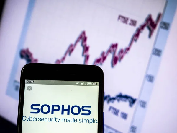 Na této fotografii je znázorněno logo Sophos PLC zobrazené na — Stock fotografie