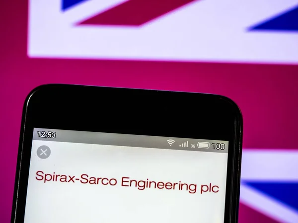 In deze foto illustratie een Spirax-Sarco engineering PLC logo s — Stockfoto