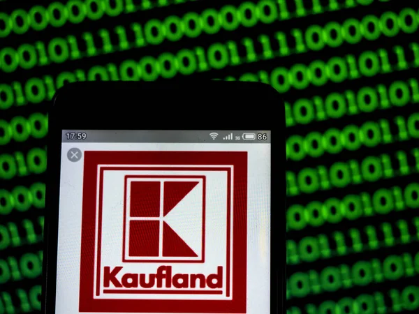 Na této fotografii ilustrace loga Die Kaufland Stiftung & co. kg — Stock fotografie