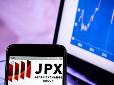 Bu fotoğraf illüstrasyon bir Japan Exchange Group, Inc görülen dis