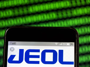 Bu fotoğraf illüstrasyon bir Jeol Ltd logosu bir görüntülenen görülen 