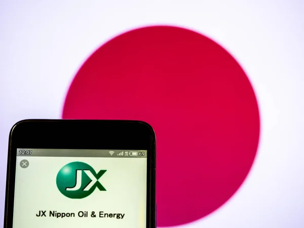 Na tej ilustracji zdjęcie JX Nippon Oil & Energy Corporation — Zdjęcie stockowe