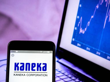 Bu fotoğraf illüstrasyon bir Kaneka Corporation logosu displ görüldü