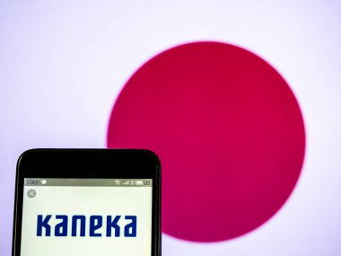 Bu fotoğraf illüstrasyon bir Kaneka Corporation logosu displ görüldü