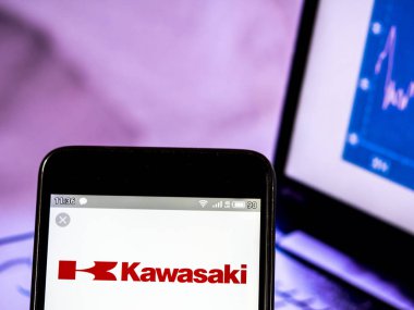 Bu fotoğraf illüstrasyon bir Kawasaki Heavy Industries Ltd. log