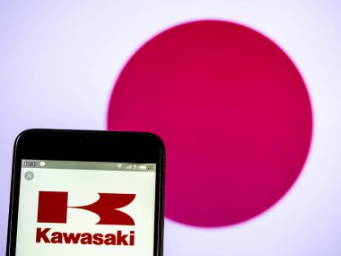 Bu fotoğraf illüstrasyon bir Kawasaki Heavy Industries Ltd. log