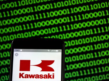 Bu fotoğraf illüstrasyon bir Kawasaki Heavy Industries Ltd. log