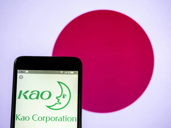 Auf dieser Foto-Illustration ist ein kao corporation logo zu sehen — Stockfoto