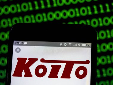 Bu fotoğraf illüstrasyon bir Ki Holdings Co, Ltd logosu görülen dis