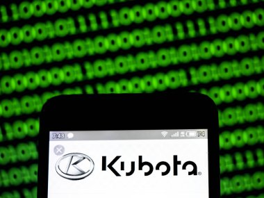 Bu fotoğraf illüstrasyon bir Kubota Corporation logosu displa görüldü
