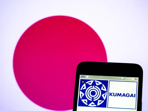 Nesta foto ilustração um Kumagai Gumi Co., Ltd. logotipo visto di — Fotografia de Stock