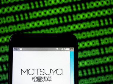 Bu fotoğraf illüstrasyon bir Matsuya Co, Ltd logosu ekran görüldü