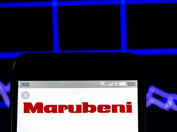 In questa foto illustrazione un logo Marubeni Corporation visto disp — Foto Stock