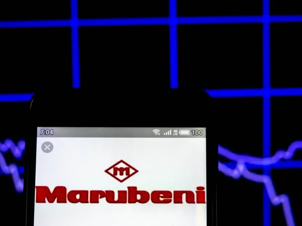 На цій фото зображено логотип Марубень — стокове фото