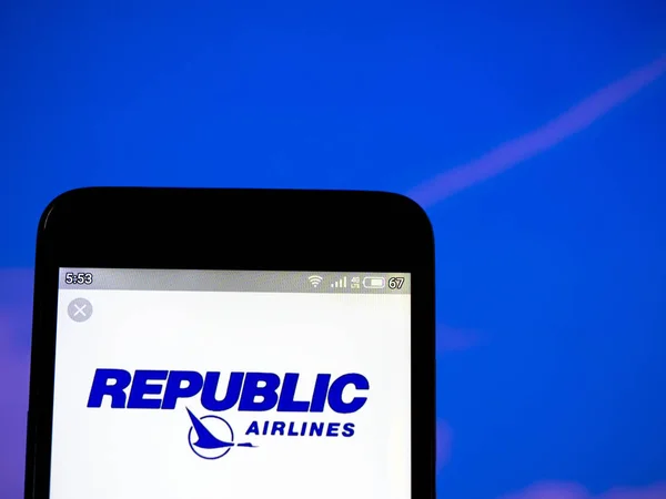 In deze foto illustratie de Republic Airways Inc, operationele — Stockfoto