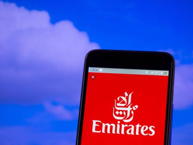 Bu fotoğraf resimde Emirates Airlines logosu görüldü