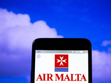 Bu fotoğraf illüstrasyonda Air Malta logosu görüntülenir 