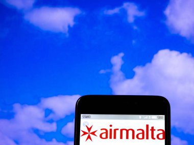 Bu fotoğraf illüstrasyonda Air Malta logosu görüntülenir 