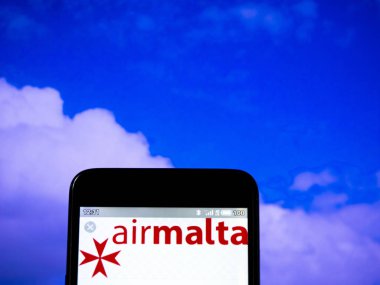 Bu fotoğraf illüstrasyonda Air Malta logosu görüntülenir 