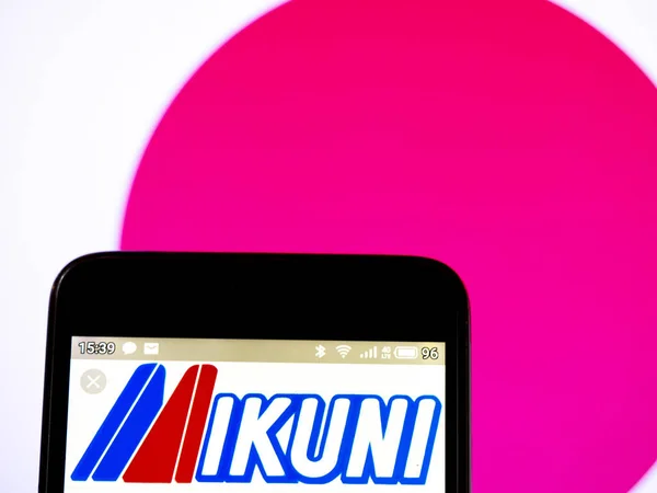 In questa foto figura il logo di Mikuni Corporation è visto d — Foto Stock