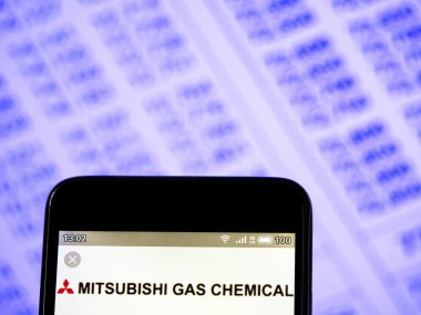 Bu fotoğraf illüstrasyonda Mitsubishi logosu görüntülenir