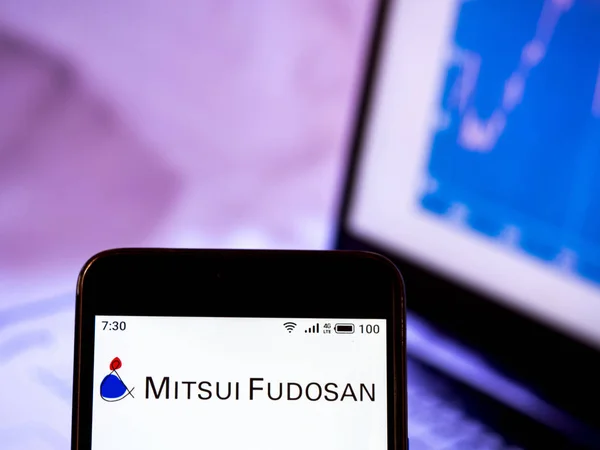 Σε αυτή την εικόνα φωτογραφία το λογότυπο Mitsui Fudosan Co., Ltd. είναι — Φωτογραφία Αρχείου