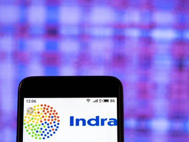 Bu fotoğraf illüstrasyoninda Indra Sistemas, S.A. logosu görülmektedir