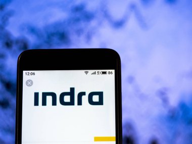 Bu fotoğraf illüstrasyoninda Indra Sistemas, S.A. logosu görülmektedir