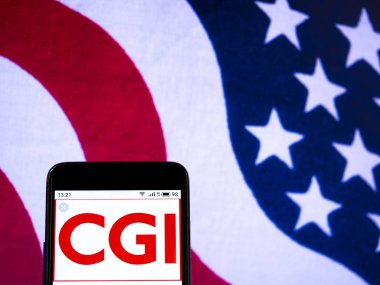 Bu fotoğraf illüstrasyonda Cgi Inc. logosu o görüntülenen görülmektedir