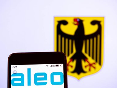 Bu fotoğraf illüstrasyonda Aleo Solar logosu gösterilmiştir