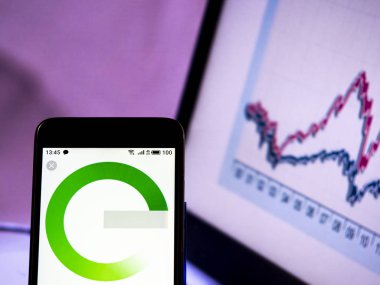 Bu fotoğraf illüstrasyonda Enel Green Power S.p.A. logosu