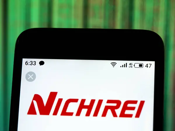 Nesta foto ilustração o logotipo da Nichirei Corporation é visto — Fotografia de Stock