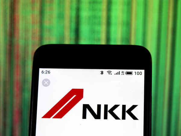 In this photo illustration the NKK SWITCHES Co., Ltd. logo is se