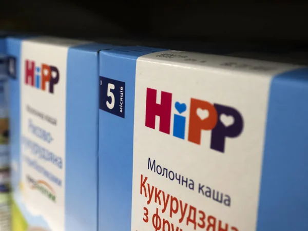 Boekweit Hipp melkpap met prebiotica zuigelingenvoeding is s — Stockfoto