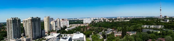 Flygfoto Över Panorama Över Distriktet Dorogozhichi Kiev Ukraina — Stockfoto