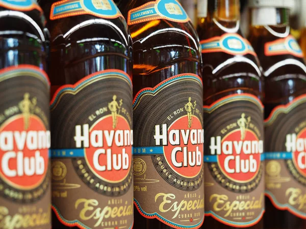 Flaskor Havanna Club Ett Märke Rom Som Skapades Kuba 1934 — Stockfoto