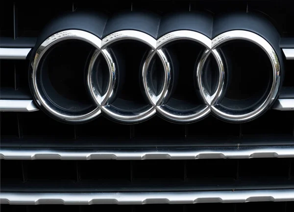 Kiev Ukraine September 2020 Editorial Illustrative Audi Logo Radiator Grille — Stock Photo, Image