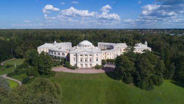 Aerial view of the Palace in Pavlovsky Park, a suburb of St. Petersburg, Russi clipart