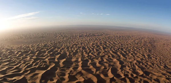Wypoczynkowy Panorama Antenowe Pustyni Sahara Sunrise — Zdjęcie stockowe
