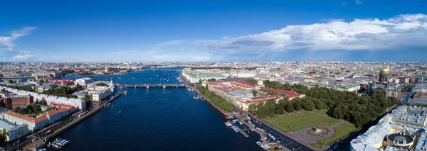 Aerial Panorama View City Center Petersburg Peter Paul Fortress Hermitage — Stock Photo, Image