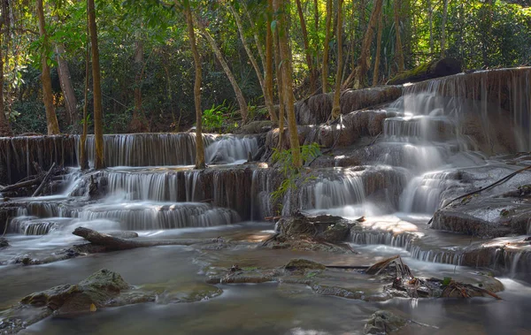 Huai Mae Khamin Waterfall Kanchanaburi Province Thailand — Stock Photo, Image