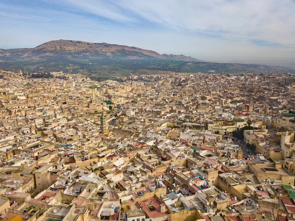 Вид Воздуха Старую Медину Фес Марокко Фес Эль Бали Медина — стоковое фото