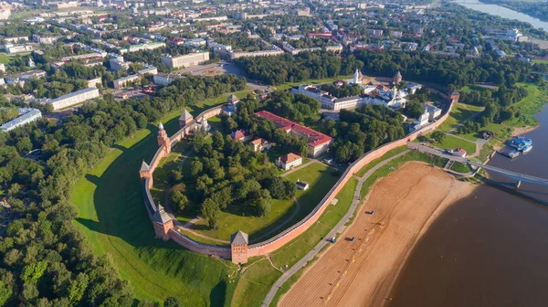 Letecký Pohled Saint Sophia Cathedral Novgorod Kreml Velikij Novgorod Rusko — Stock fotografie