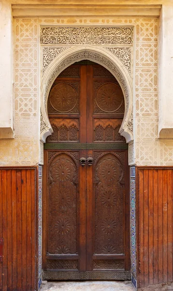 Schöne Dekorierte Tür Der Medina Von Fez Marokko — Stockfoto